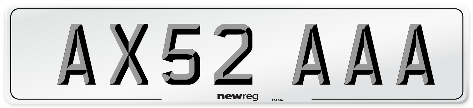 AX52 AAA Number Plate from New Reg